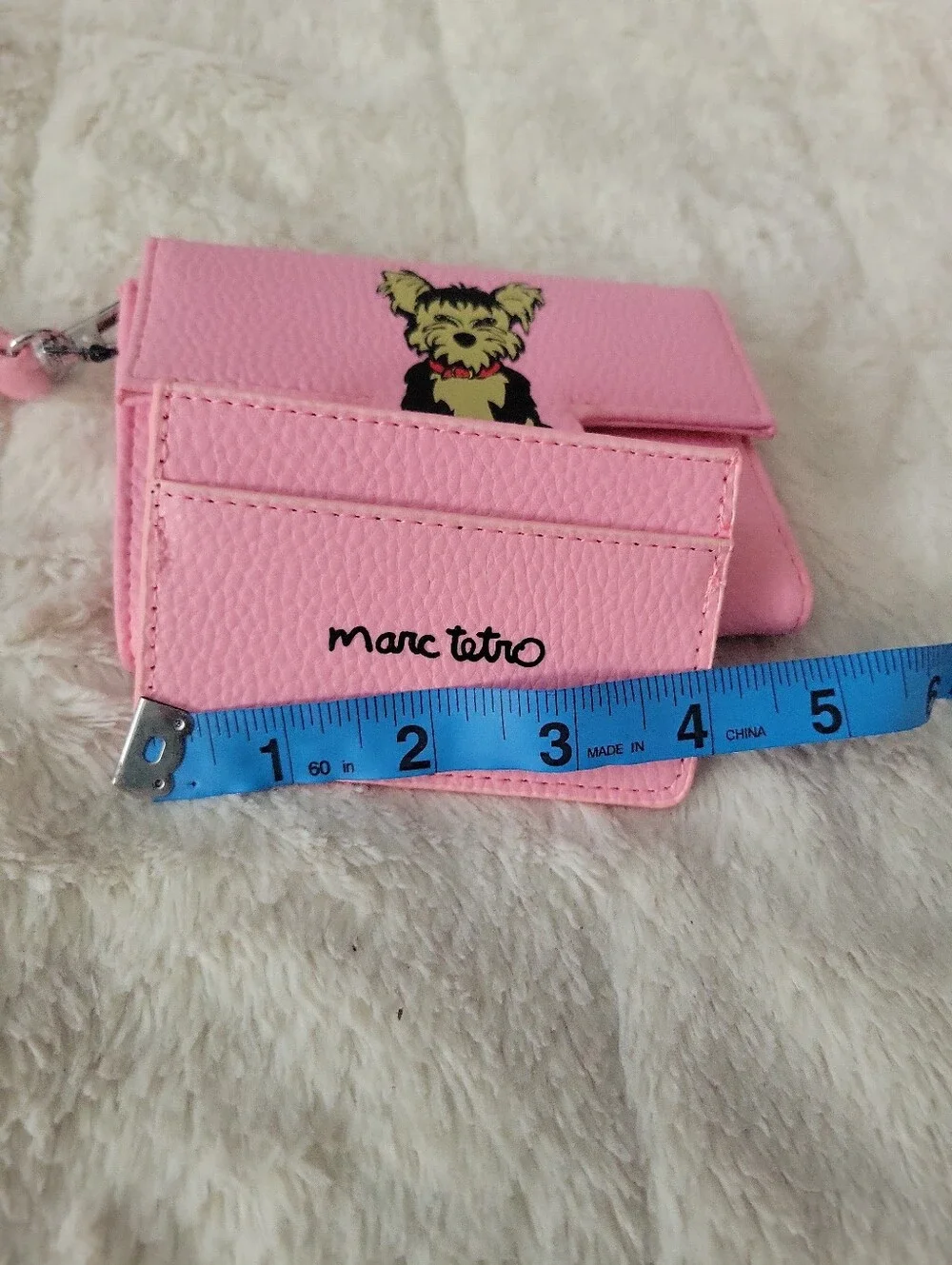 Marc Tetro Pink Kids To Adults Mini Backpack Set with Wallet Card Hold Dog Patch